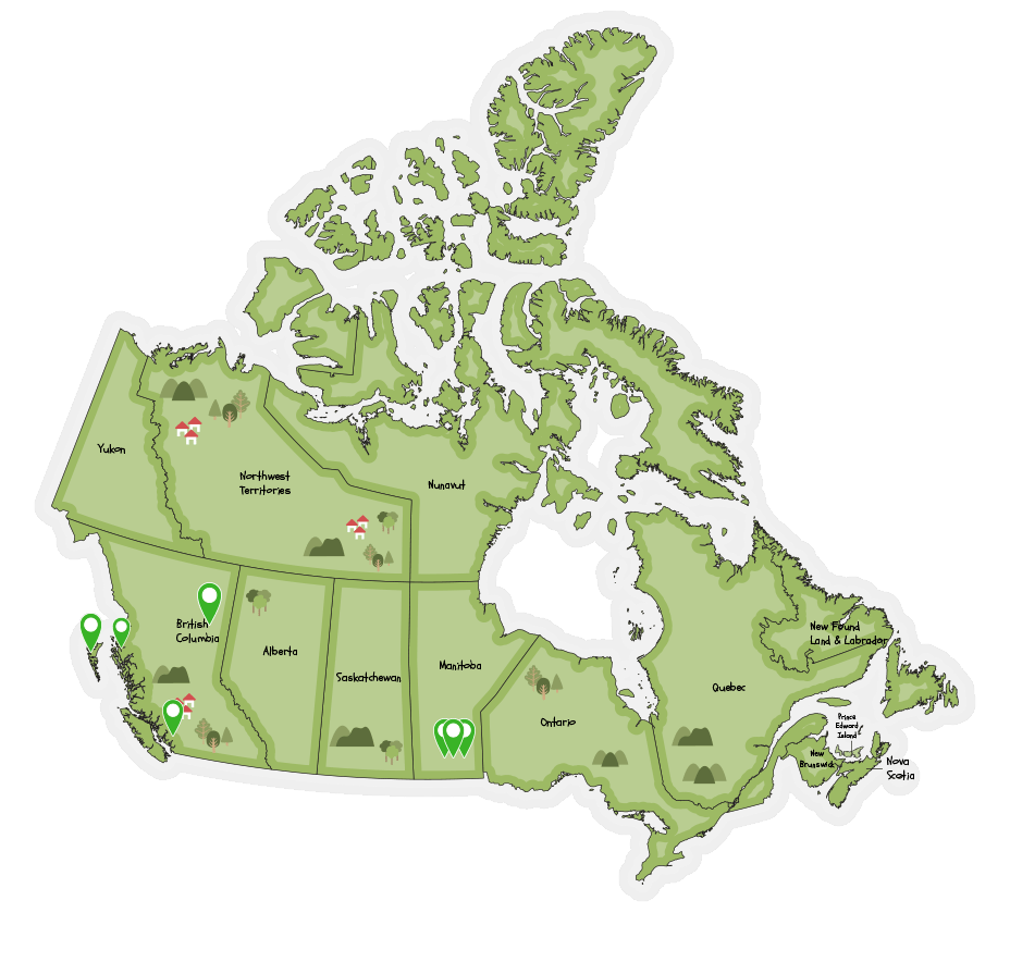 Map of Canada Showing Greenwoods dental clinic in  Fort St. John, FSJ Map of Canada Showing Greenwoods dental clinic in Fort St. John, FSJ